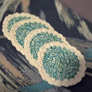 4 Handmade Crochet Coasters